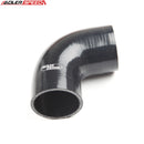 US SHIP ! ADLERSPEED 90 Degree 2.375" 60mm ID Silicone Coupler Hose Turbo Joint Pipe Black