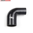 US SHIP ! ADLERSPEED 4Ply 3" inch To 2" inch ID 90 Degree Black Silicone Turbo Coupler Hose Pipe