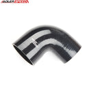 US SHIP ! ADLERSPEED 2.75" To 2.5" 4 Ply 90 Degree Turbo Silicone Coupler Hose Pipe Black