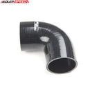 US SHIP ! ADLERSPEED 4Ply 2.5" (63.5mm) inch 90 Degree Silicone Hose Coupler Pipe Turbo Black
