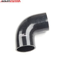 US SHIP ! ADLERSPEED 4Ply 2.5" (63.5mm) inch 90 Degree Silicone Hose Coupler Pipe Turbo Black