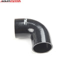 US SHIP ! ADLERSPEED 4 Ply 2.75" Inch 76.2mm 90 Degree Silicone Hose Coupler Pipe Turbo Black