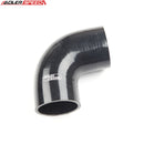 US SHIP ! ADLERSPEED 4 Ply 2.75" Inch 76.2mm 90 Degree Silicone Hose Coupler Pipe Turbo Black
