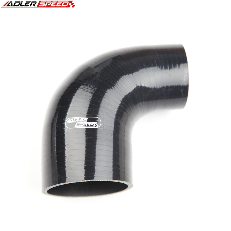 US SHIP ! ADLERSPEED 3" To 2.25" inch ID 4 Ply 90 Degree Turbo Black Silicone Coupler Hose Pipe USA