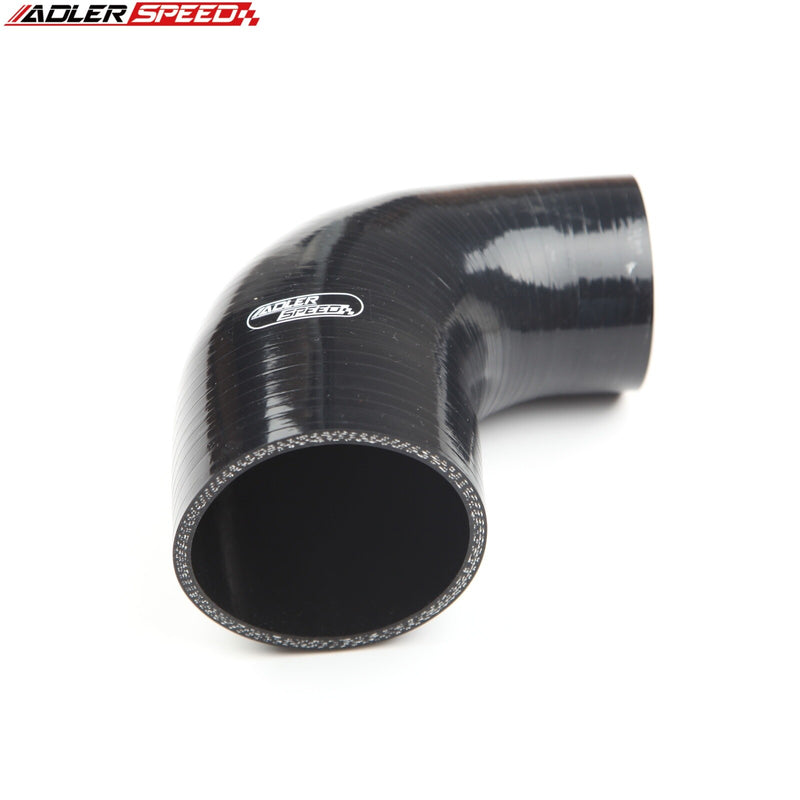 US SHIP ! ADLERSPEED 3" To 2.25" inch ID 4 Ply 90 Degree Turbo Black Silicone Coupler Hose Pipe USA