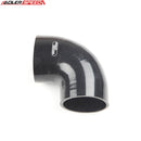 US SHIP ! ADLERSPEED Black 3" inch ID 90 Degree Silicone Hose Turbo Coupler Pipe Tube 4ply