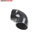 US SHIP ! ADLERSPEED Black 3" inch ID 90 Degree Silicone Hose Turbo Coupler Pipe Tube 4ply