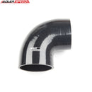 US SHIP ! ADLERSPEED 4Ply 3.5" inch 89mm 90 Degree Turbo Silicone Hose Coupler Pipe Black