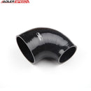 US SHIP ! ADLERSPEED 4" To 3.5" (102-89mm) 4 Ply 90 Degree Turbo Silicone Coupler Hose Pipe Black