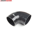 US SHIP ! ADLERSPEED 4Ply 4" inch ID 90 Degree Black Silicone Hose Turbo Coupler Pipe Tube US
