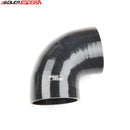 US SHIP ! ADLERSPEED 4Ply 4" inch ID 90 Degree Black Silicone Hose Turbo Coupler Pipe Tube US