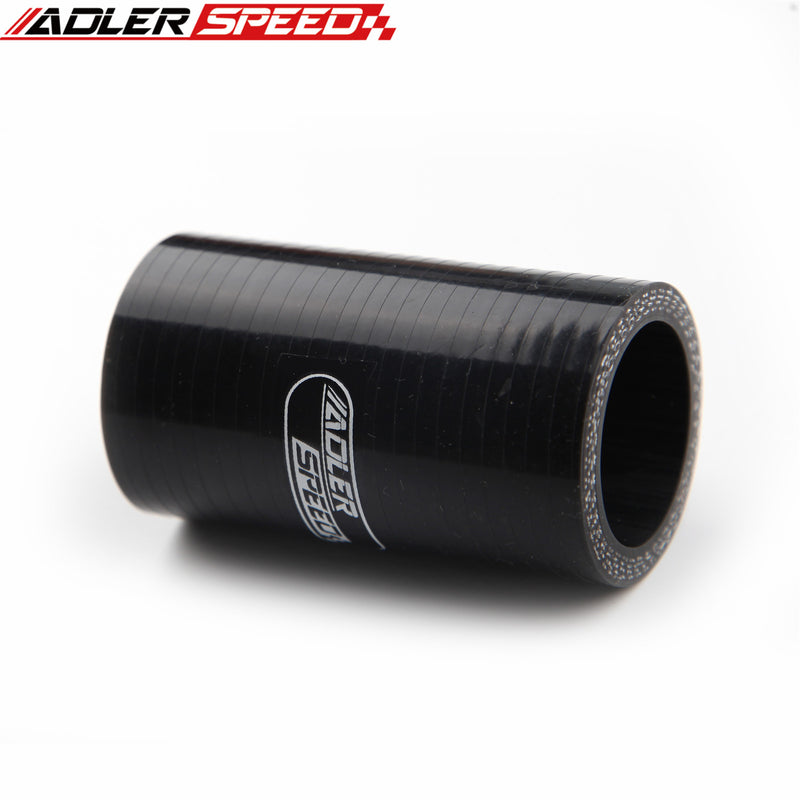 US ADLERSPEED 4 Ply 1.25" ID Straight Black Hose Turbo Silicone Coupler Pipe 76.2mm