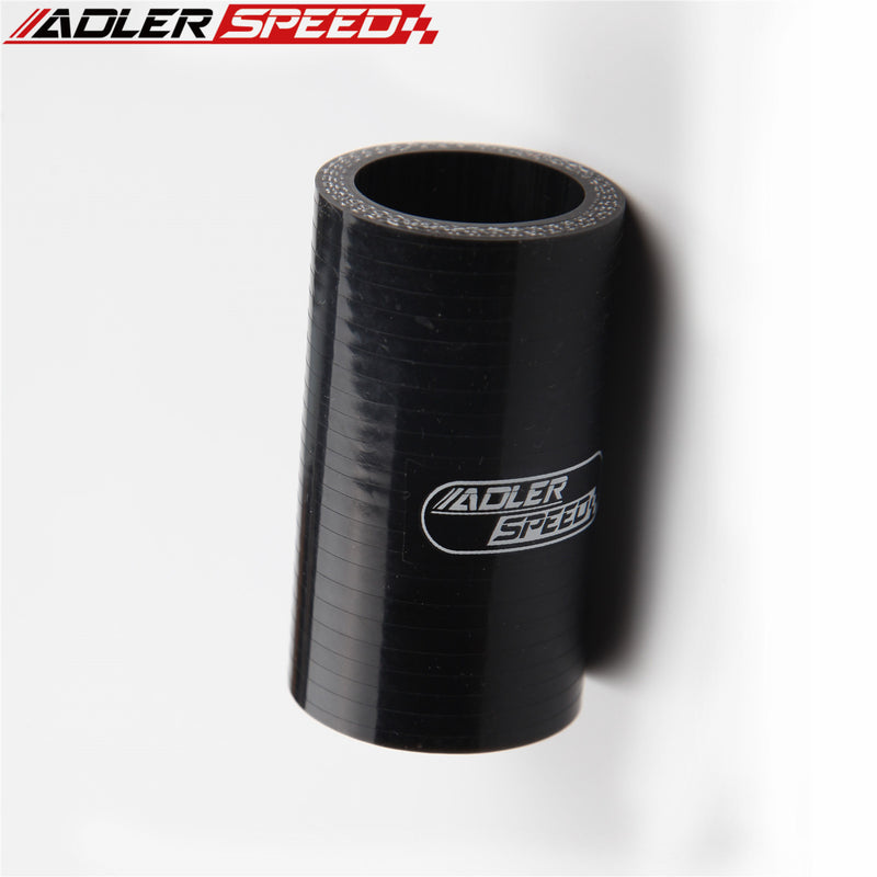US ADLERSPEED 4 Ply 1.25" ID Straight Black Hose Turbo Silicone Coupler Pipe 76.2mm