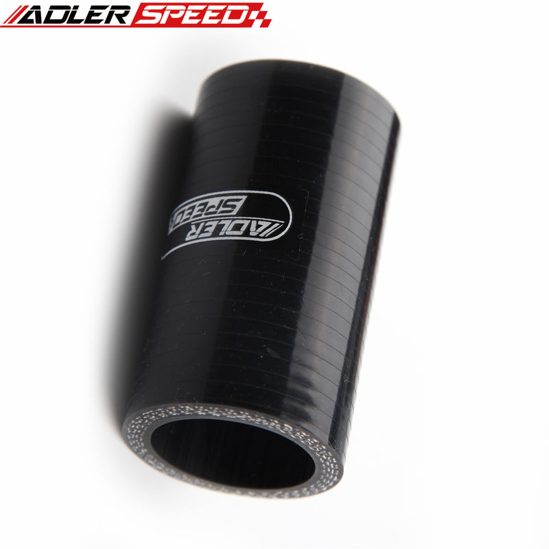 US ADLERSPEED 4 Ply 1.25" ID Straight Black Hose Turbo Silicone Coupler Pipe 76.2mm