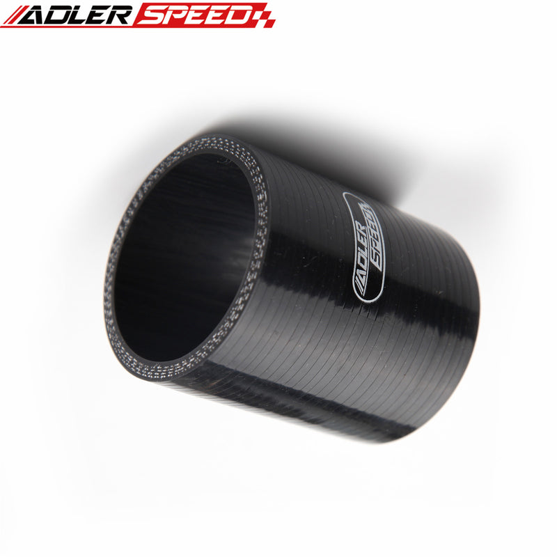 US SHIP ! ADLERSPEED 4 Layer/ Ply 3" Straight Silicone Hose Turbo Coupler Pipe 76.2mm Length Black