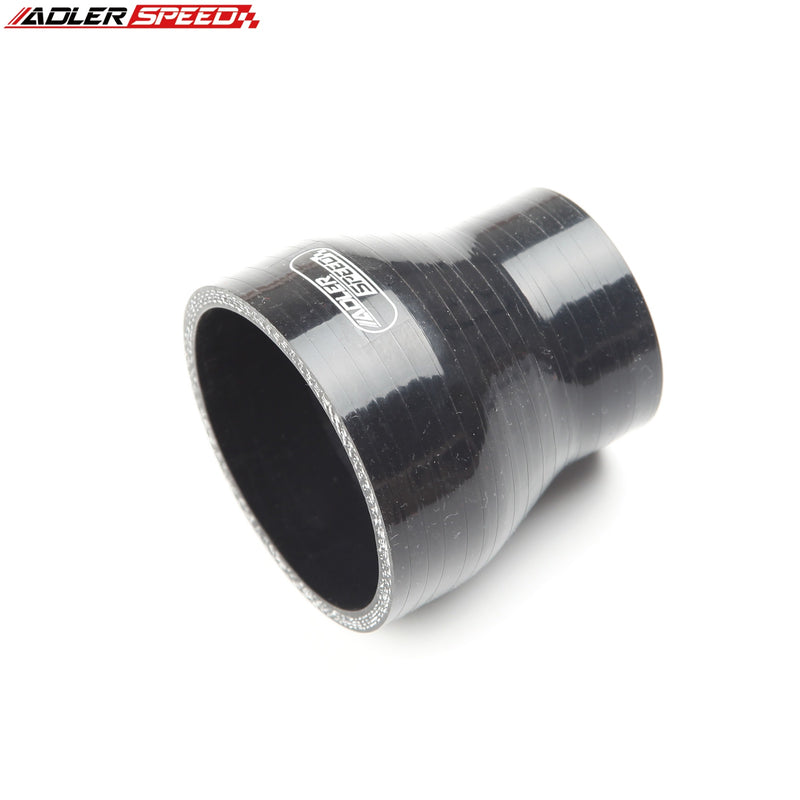 US SHIP ADLERSPEED 4Ply 3" To 2.25'' inch Straight Reducer 76.2mm Silicone Hose Coupler Pipe Black