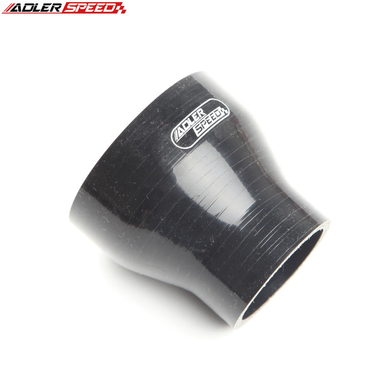 US SHIP ! ADLERSPEED 4 Layer/Ply 3.5" To 2.5'' Straight Reduce Blk Silicone Hose Coupler Pipe 76.2mm