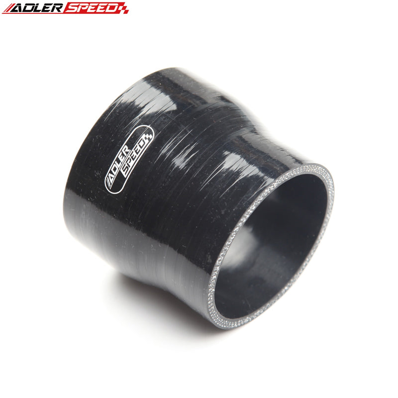 US SHIP ! ADLERSPEED 4Ply 3.5" To 3'' ID Straight Reducer Pipe Turbo Silicone Hose Coupler Tube Black
