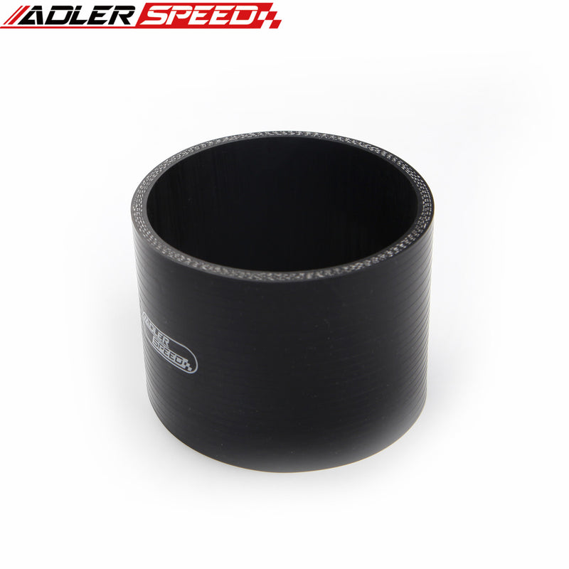 US SHIP! ADLERSPEED 4Ply 5" inch ID Black Silicone Hose Straight Turbo Coupler Pipe L=76.2mm
