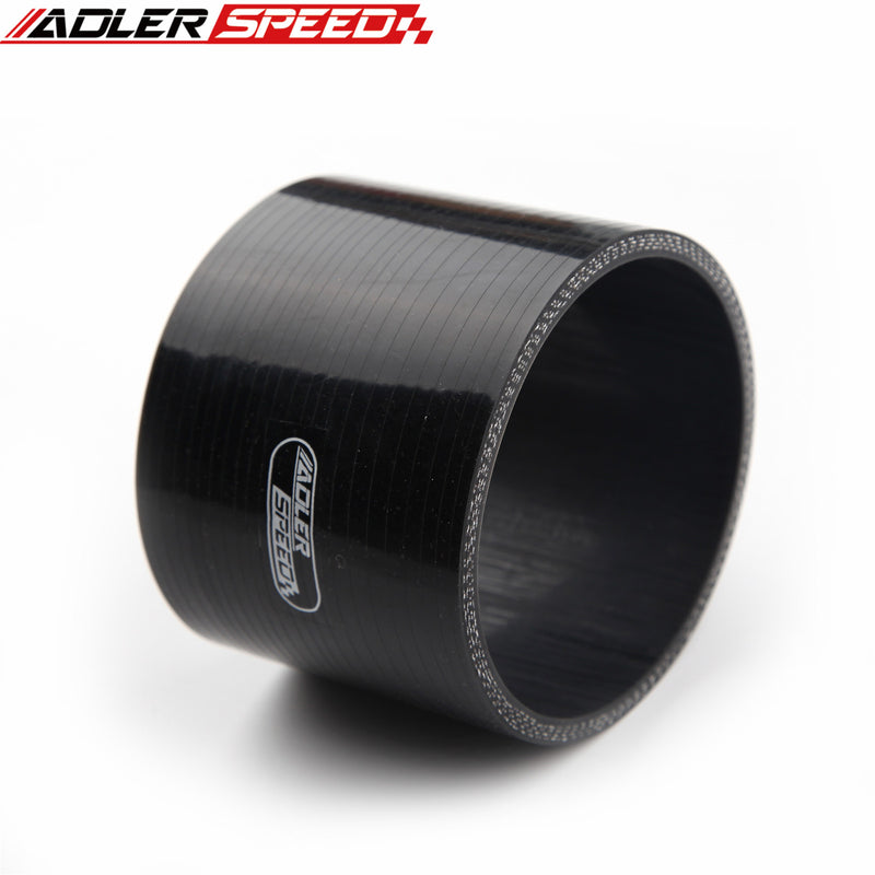 US SHIP! ADLERSPEED 4Ply 5" inch ID Black Silicone Hose Straight Turbo Coupler Pipe L=76.2mm