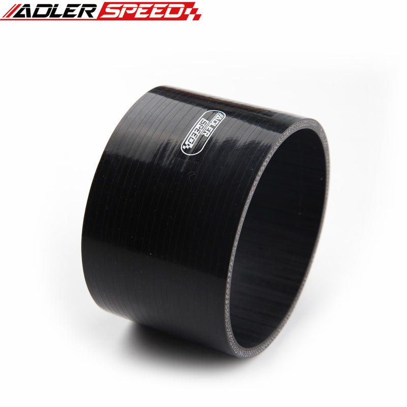 US SHIP! ADLERSPEED 4Ply 5" inch ID Black Silicone Hose Straight Turbo Coupler Pipe L=76.2mm