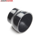 US SHIP ! ADLERSPEED 4Ply 4" To 3'' Inch Straight Reducer 76.2mm Silicon Hose Coupler Pipe Black