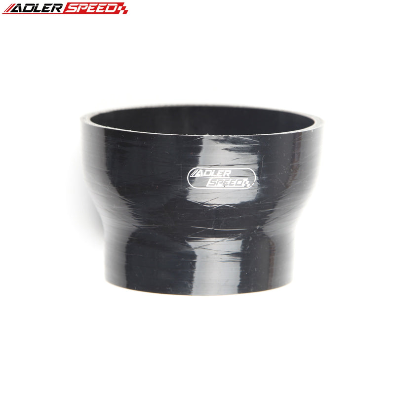US SHIP ! ADLERSPEED 4PLY 4.5" To 3.5'' ID Turbo Straight Reducer Silicone Hose Coupler Pipe Black