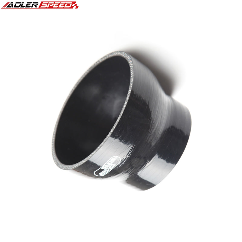 US SHIP ! ADLERSPEED 4PLY 4.5" To 3.5'' ID Turbo Straight Reducer Silicone Hose Coupler Pipe Black