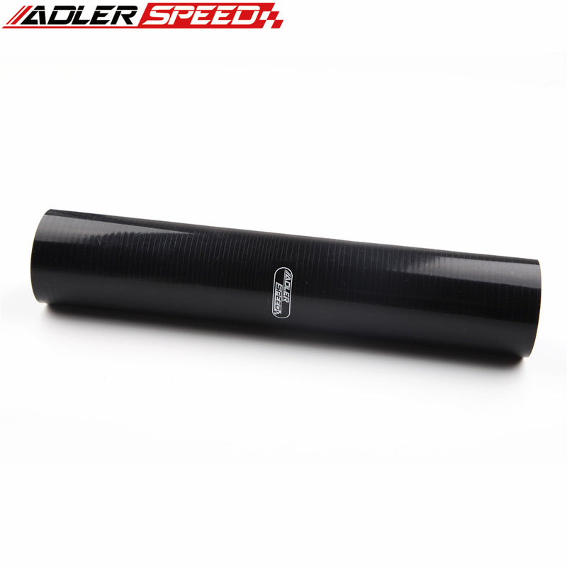 US SHIP ! ADLERSPEED 4Ply 1 Inch ID Straight  Black Silicone Hose Turbo Coupler Pipe L= 305mm