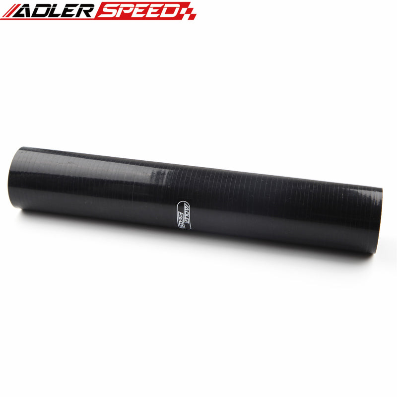 US SHIP ! ADLERSPEED 4 Ply 2.125" inch ID Straight Black Silicone Hose Turbo Coupler Pipe L=305mm