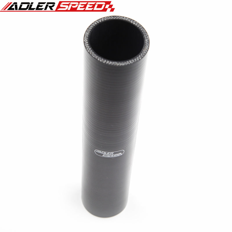 US SHIP ! ADLERSPEED 4Ply 1 Inch ID Straight  Black Silicone Hose Turbo Coupler Pipe L= 305mm