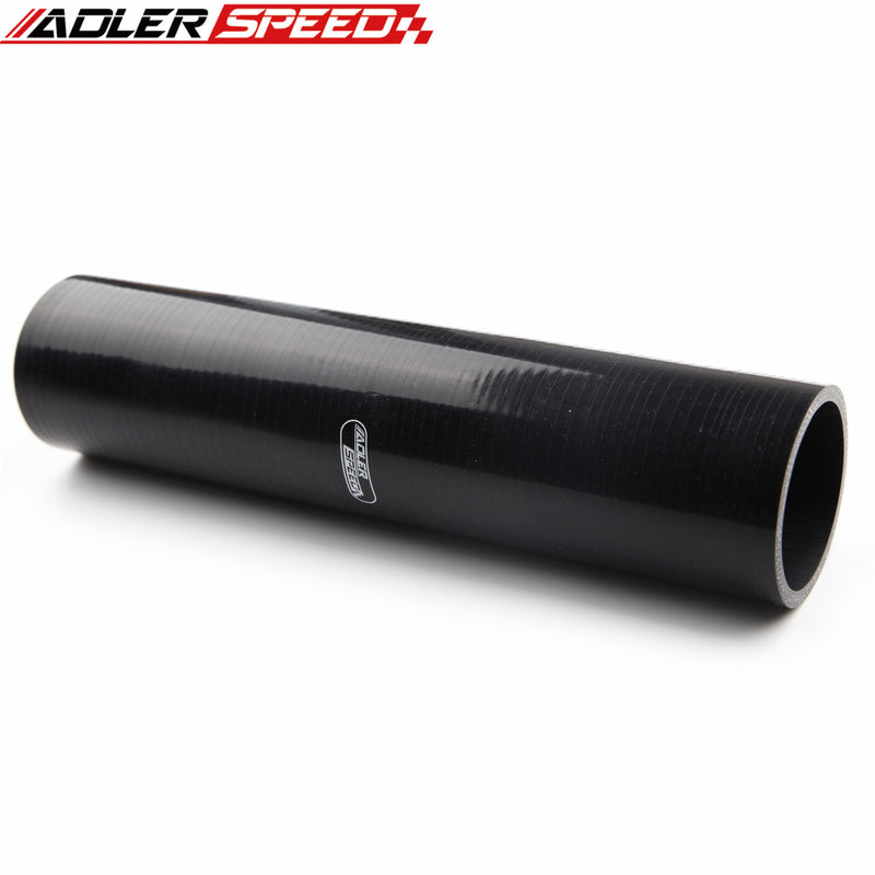 US SHIP ! ADLERSPEED 4 Ply 2" inch ID Straight Silicone Hose 305mm Length Turbo Coupler Pipe Black