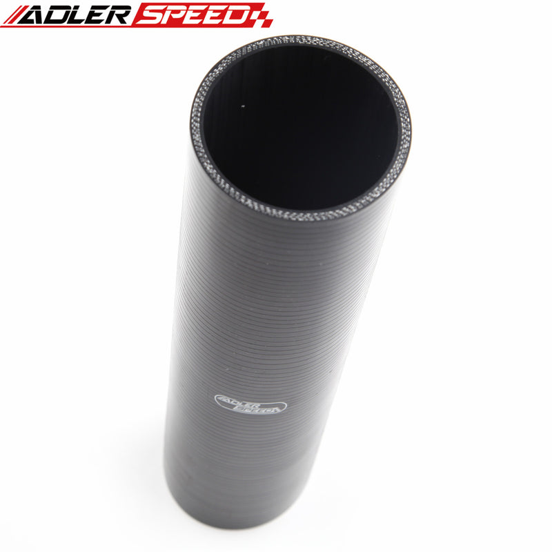 US SHIP ! ADLERSPEED 4 Ply 3" inch ID Straight Silicone Hose Turbo Coupler Pipe 305mm Length Black