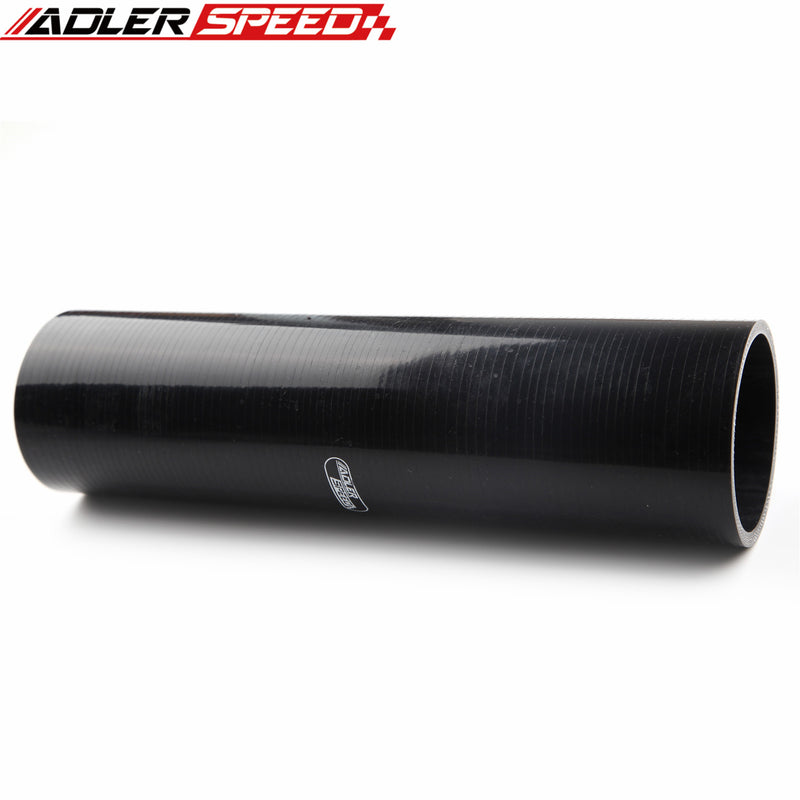 US SHIP ! ADLERSPEED 4 Ply 3" inch ID Straight Silicone Hose Turbo Coupler Pipe 305mm Length Black