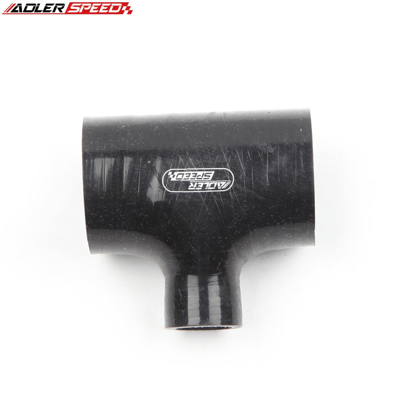 US SHIP ! ADLERSPEED 2" ID T Piece Dump Valve Silicone Hose Rubber Coolant Joiner Tee Pipe Black