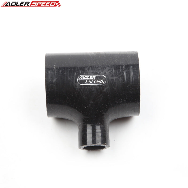 US SHIP ! ADLERSPEED 2.5" T Piece Dump Valve Silicone Hose Rubber Coolant Joiner Pipe Black