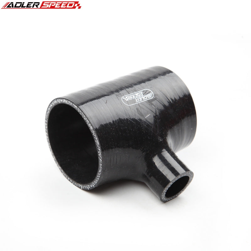 US SHIP ! ADLERSPEED 4ply 3" T Piece Tee Dump Valve Silicone Hose Rubber Coolant Joiner Pipe Black