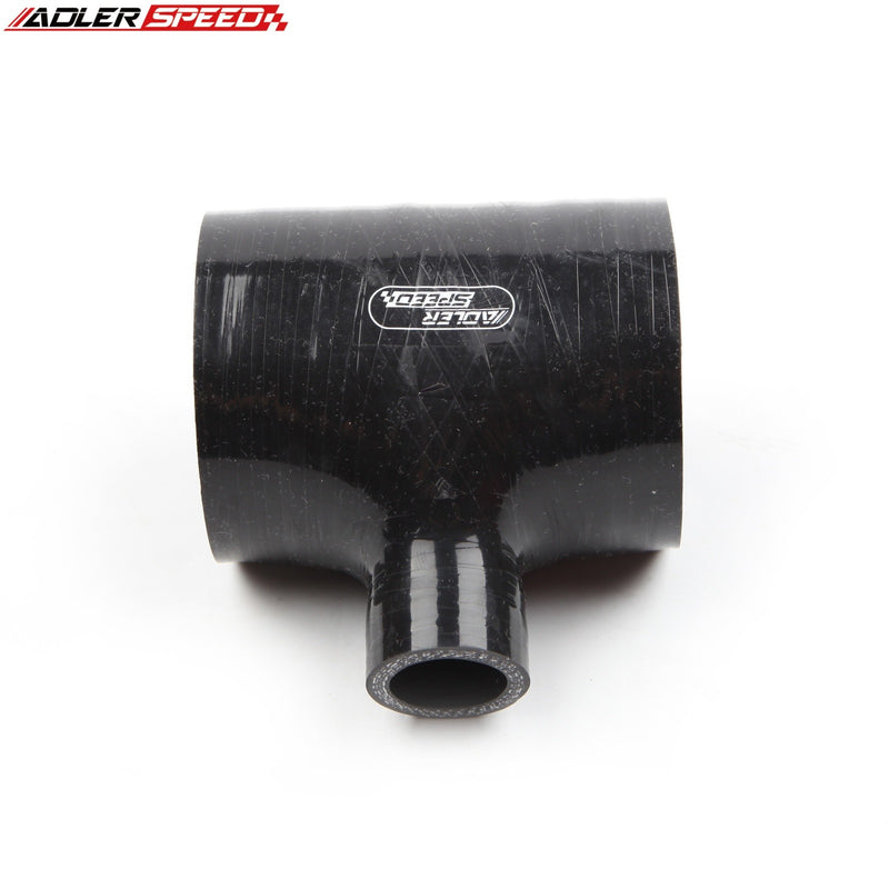 US SHIP ! ADLERSPEED 4ply 3" T Piece Tee Dump Valve Silicone Hose Rubber Coolant Joiner Pipe Black