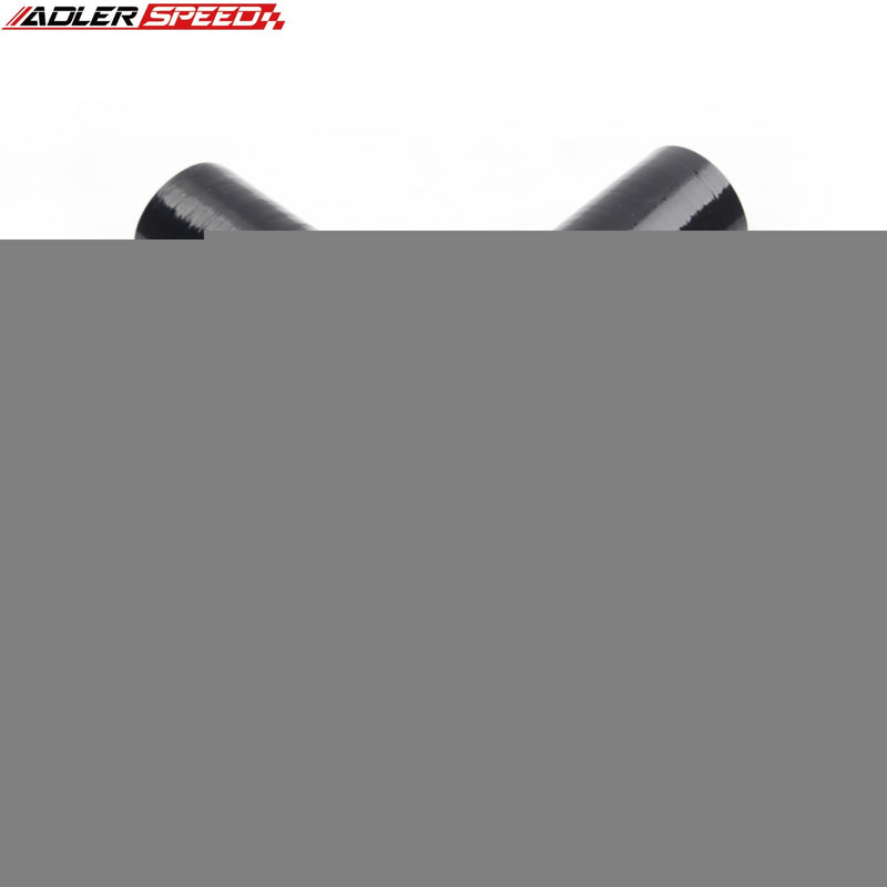 US SHIP ! ADLERSPEED 2.5'' Outlet 2 x 2'' Inlet Y Silicone Hose Turbo Coupler Pipe Black