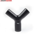 US SHIP ! ADLERSPEED 4ply 3'' Outlet to 2 x 2.5'' Inlet Turbo Silicone Y Pipe Hose Coupler Black