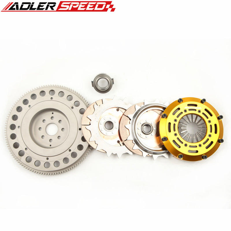 US SHIP! ADLERSPEED RACE CLUTCH TWIN DISC w/ FLYWHEEL MEDIUM FOR 95-04 TOYOTA TACOMA 3.4L V6 2WD 4WD