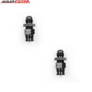 US SHIP ! ADLERSPEED 2PCS -6AN AN6 Male To 3/8" Hard Line Tube Straight Fuel Fitting Adapter Black