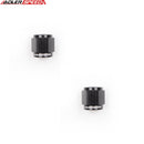 US SHIP ! ADLERSPEED 2PCS -4AN AN4 To 1/4" Aluminum AN Tube Nuts Fitting Adapter Black