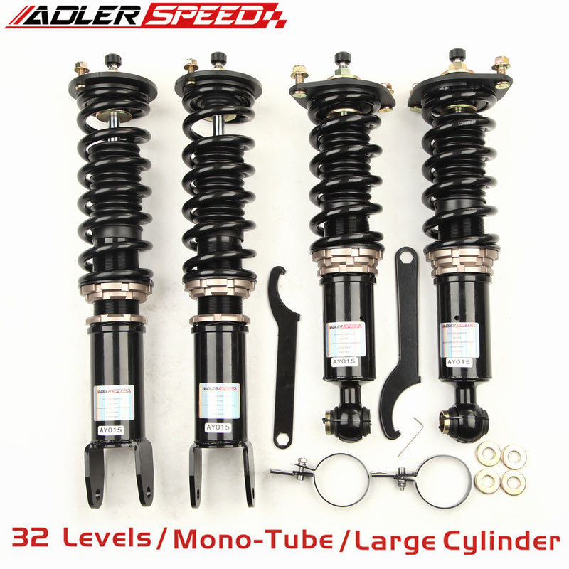 ADLERSPEED 32 Level Mono Tube Coilover Lowering Suspension Kit For Nissan 300ZX Z32 90-96