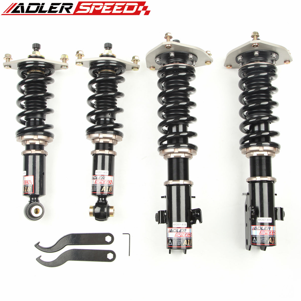 Black Adjustable 1-4Coilover Suspension+Blue Spring for 1988-2000 EG Black Adjustable 1-4Coilover Suspension+Blue Spring for 1988-2000 EG