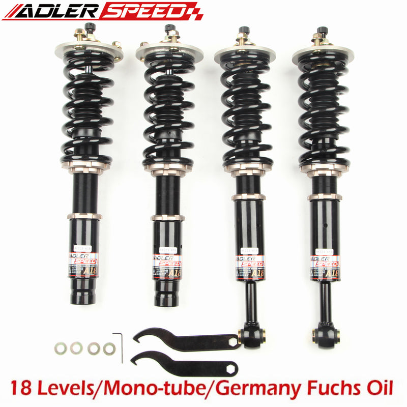 US SHIP  ADLERSPEED 18 Level Damper Mono Tube Coilovers Lowering for Honda Accord 03-07