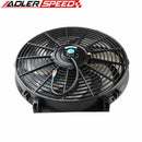 US SHIP Universal 14" Curved S-Blade Electric Radiator Cooling Fan & Mounting Kit