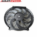 US SHIP Universal 14" Curved S-Blade Electric Radiator Cooling Fan & Mounting Kit