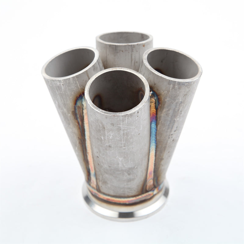 US SHIP  ! 4-1 4 Cylinder 304SS Manifold Header Merge Collector 2.5" V-Band 120mm Length