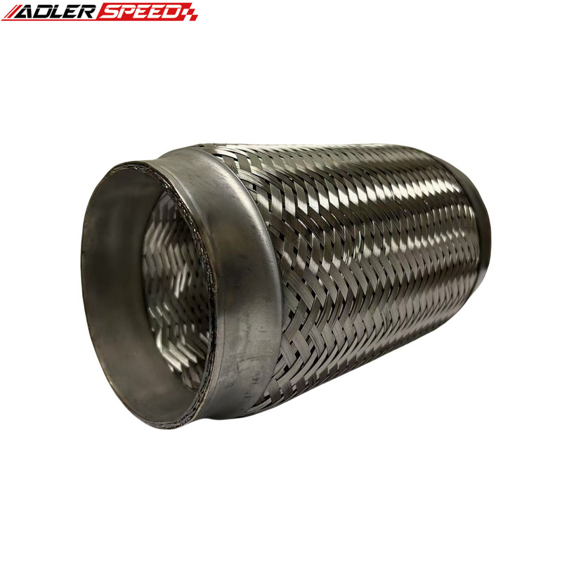 US SHIPPING 2.25" ID Exhaust Flex Pipe 2.25" x 6" Stainless Steel Double Braided Coupling US